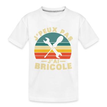 Je peux pas j'ai bricole Humour cadeau - T-shirt bio Premium Enfant - blanc - Devant