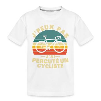 Ich kann nicht, ich fahre einen Radfahrer an - Kinder Premium Bio T-Shirt - Weiß - Vorne