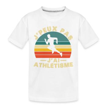 I can't I have athletics - Kids' Premium Organic T-Shirt - white - Front