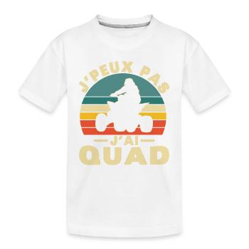 Ich kann kein Quad haben - Kinder Premium Bio T-Shirt - Weiß - Vorne