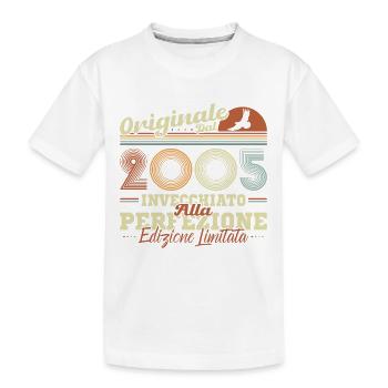 2005 Retro Vintage Birthday Gift - Kids' Premium Organic T-Shirt - white - Front