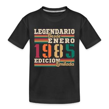 Cadeaux pour les personnes nées en Janvier 1985 - T-shirt bio Premium Enfant - noir - Devant