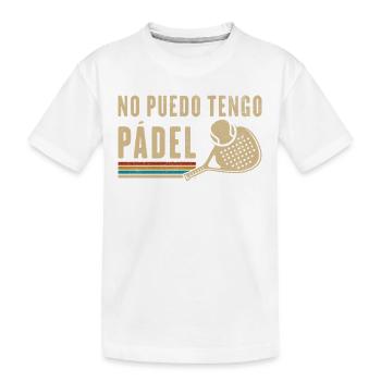 Je ne peux pas avoir de raquette de padel vintage - T-shirt bio Premium Enfant - blanc - Devant