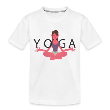 yoga - T-shirt bio Premium Enfant - blanc - Devant