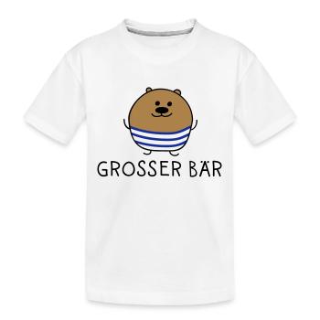 Grosser Bär - Kinder Premium Bio T-Shirt - Weiß - Vorne