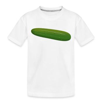 cucumber cucumbers veggie vegetable - Kids' Premium Organic T-Shirt - white - Front