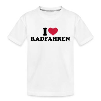 Radfahren - Kinder Premium Bio T-Shirt - Weiß - Vorne