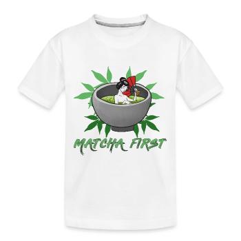 Asiatisches Japanischer Tee Matcha Tea I Geschenk - Kinder Premium Bio T-Shirt - Weiß - Vorne