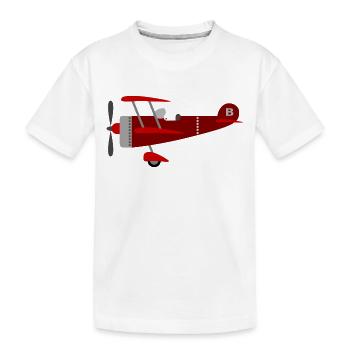 rouge plane - T-shirt bio Premium Enfant - blanc - Devant