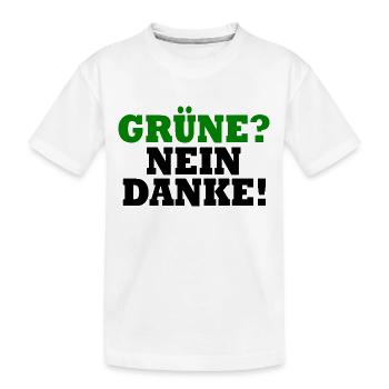 grüne nein danke - Kinder Premium Bio T-Shirt - Weiß - Vorne