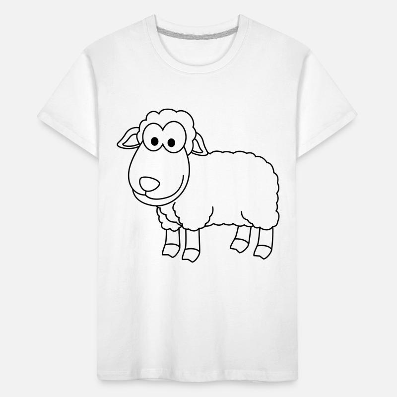 Sheep Comic Animal Kids' Premium Organic T-Shirt