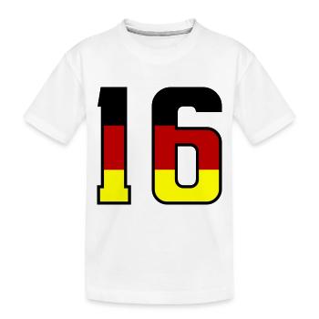 16 Symbole numérique Allemagne - T-shirt bio Premium Enfant - blanc - Devant