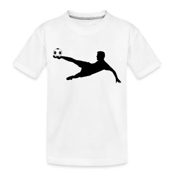 ballon de football de football américain football goalkeeper1 - T-shirt bio Premium Enfant - blanc - Devant