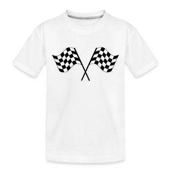 dragster racer automotive car automobil rennwagen1 - Kinder Premium Bio T-Shirt - Weiß - Vorne