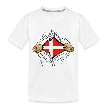 Denmark Flag Scandinavia Danish Flag Travel - Kids' Premium Organic T-Shirt - white - Front
