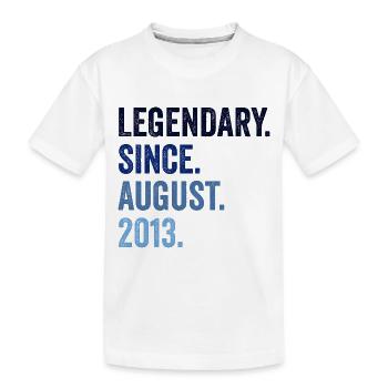 Legendary Since August 2013 9th Birthday - Kids' Premium Organic T-Shirt - white - Front