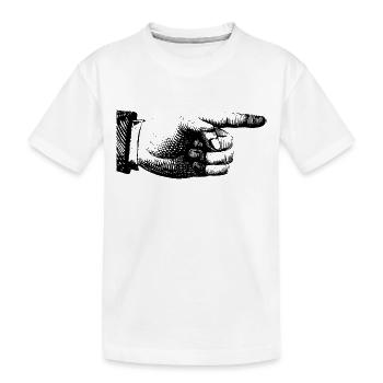 Finger zeigen - Kinder Premium Bio T-Shirt - Weiß - Vorne