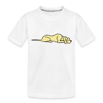 dessin animé chien - T-shirt bio Premium Enfant - blanc - Devant