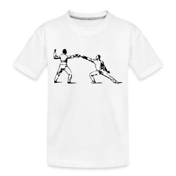 fencing floret sword parry samurai9 - Kids' Premium Organic T-Shirt - white - Front