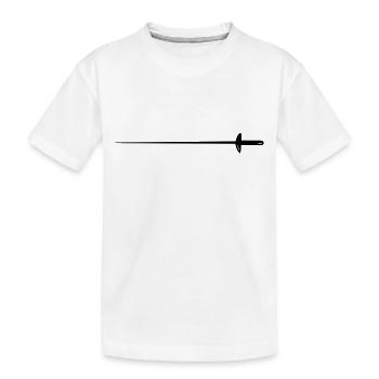fencing fights floret sword parry samurai10 - Kids' Premium Organic T-Shirt - white - Front
