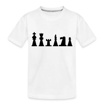 Schach - Kinder Premium Bio T-Shirt - Weiß - Vorne