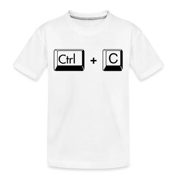 Copy Paste lustiges Geschenk für Zwillige - Kinder Premium Bio T-Shirt - Weiß - Vorne