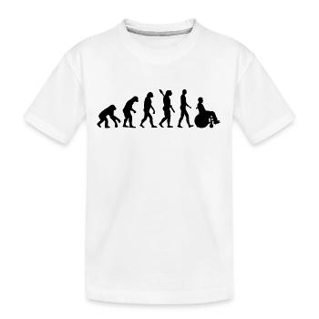 Rollstuhl - Kinder Premium Bio T-Shirt - Weiß - Vorne