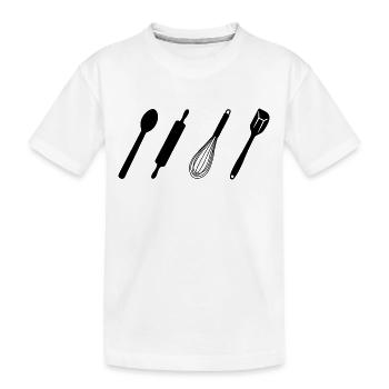 Baking Tools - Kids' Premium Organic T-Shirt - white - Front