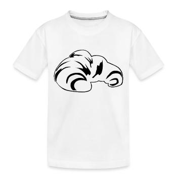 brot broetchen crossaint baecker baguette bread bu - Kinder Premium Bio T-Shirt - Weiß - Vorne