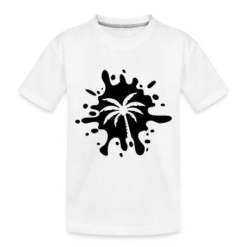 Taches de symboles de palmiers - T-shirt bio Premium Enfant - blanc - Devant