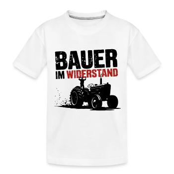 Landwirte im Widerstand - Bauern Protest bei Demo - Kinder Premium Bio T-Shirt - Weiß - Vorne