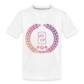 2 Couronne de chiffres - T-shirt bio Premium Enfant - blanc - Devant