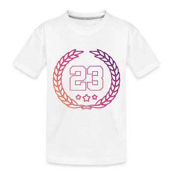 Couronne de 23 chiffres - T-shirt bio Premium Enfant - blanc - Devant