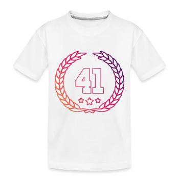 41 Couronne numérique - T-shirt bio Premium Enfant - blanc - Devant