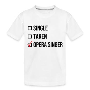 Single Taken Chanteur d’opéra chanteur noir chanteur - T-shirt bio Premium Enfant - blanc - Devant