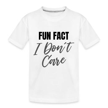 Fait amusant Je m’en fiche - T-shirt bio Premium Enfant - blanc - Devant
