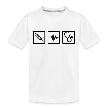 Arzt - Kinder Premium Bio T-Shirt - Weiß - Vorne