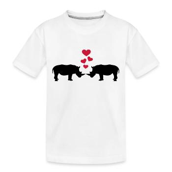 Nashorn - Kinder Premium Bio T-Shirt - Weiß - Vorne