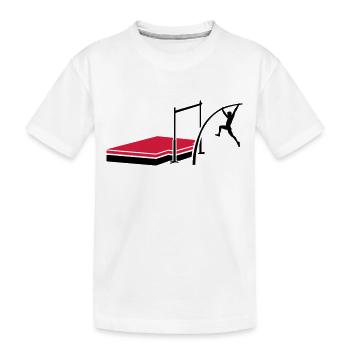 Pole vault - Kids' Premium Organic T-Shirt - white - Front