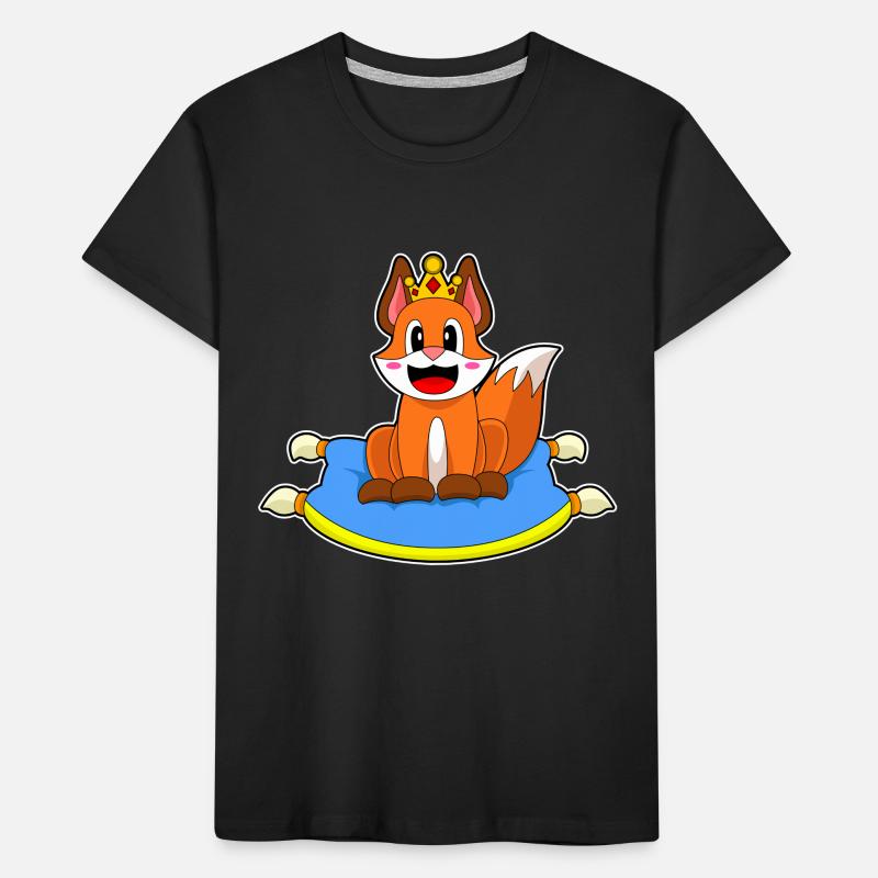 Fox Queen Crown Kids' Premium Organic T-Shirt