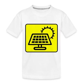 Photovoltaik Anlage Symbol Solar Energie - Kinder Premium Bio T-Shirt - Weiß - Vorne