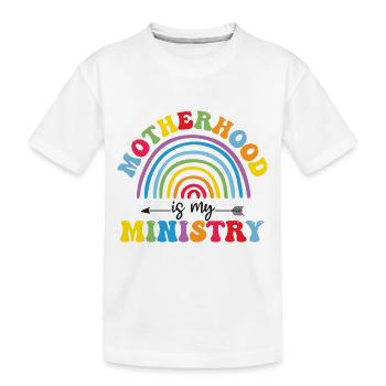 La maternité est mon ministère - T-shirt bio Premium Enfant - blanc - Devant