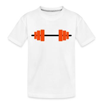 Weight Lifting - Kids' Premium Organic T-Shirt - white - Front