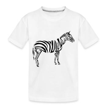 Zebra Tribal Tattoo - Kinder Premium Bio T-Shirt - Weiß - Vorne