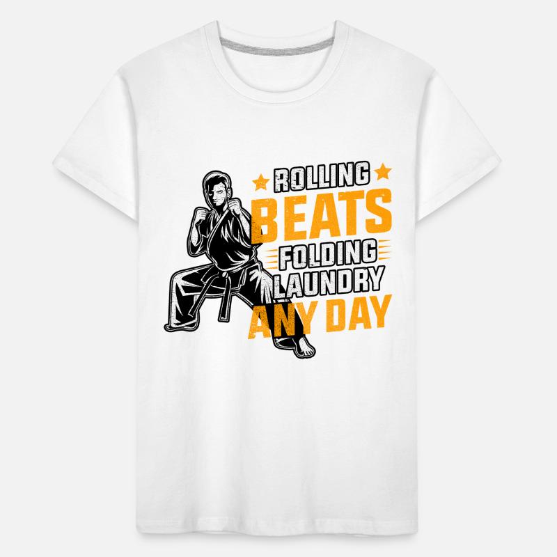 Rolling beats folding laundry any day Kids' Premium Organic T-Shirt