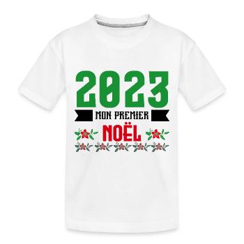 Mon Premier Noel 2023 - T-shirt bio Premium Enfant - blanc - Devant