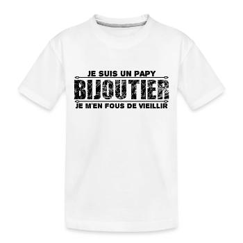 je suis un papy bijoutier cadeau pour mon papy. - T-shirt bio Premium Enfant - blanc - Devant