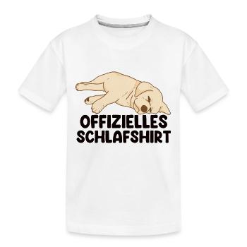 Offizielles Schlafshirt Schlafender Hund - Kinder Premium Bio T-Shirt - Weiß - Vorne