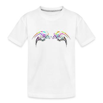 Neon Tribal Design - Kinder Premium Bio T-Shirt - Weiß - Vorne