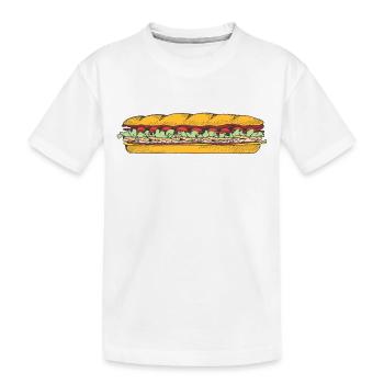 sandwich toast toaster breakfast breakfast25 - Kids' Premium Organic T-Shirt - white - Front